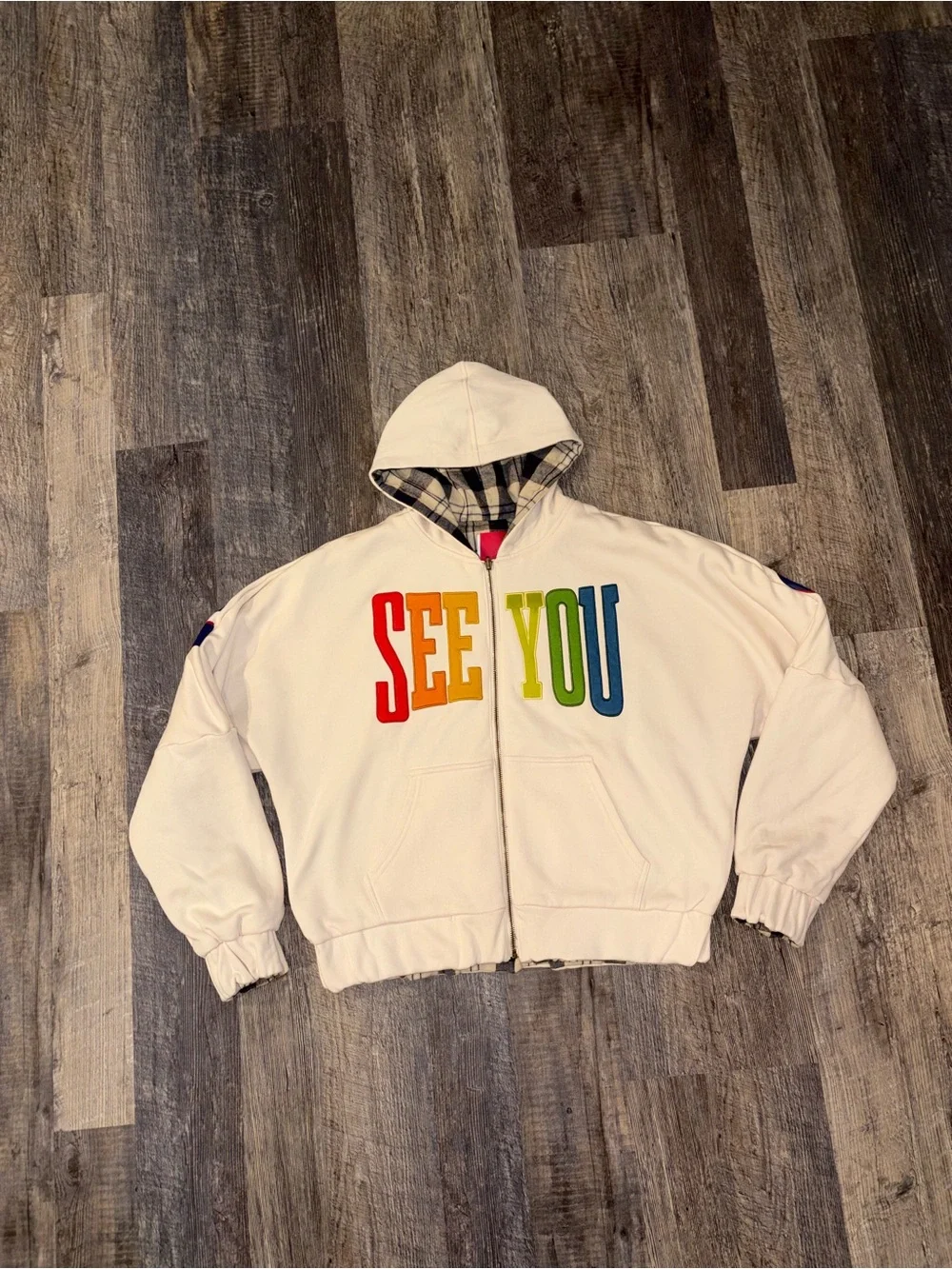 Delinquent Truly See You Cowboy Reversible Zip Hoodie Jacket Size L Rare